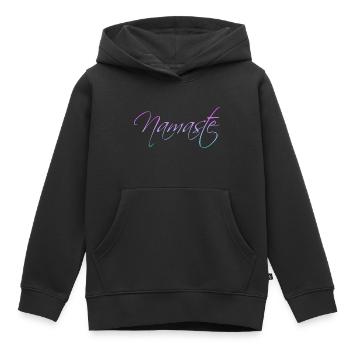 Namaste - Kinder Premium Organic Hoodie - Schwarz - Vorne - AI Model Kid Male (0cm)