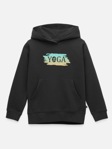 Yoga Om - Kinder Premium Organic Hoodie - Schwarz