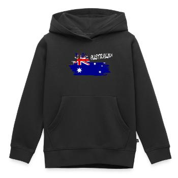 Australien Australia - Kinder Premium Organic Hoodie - Schwarz - Vorne - AI Model Kid Male (0cm)