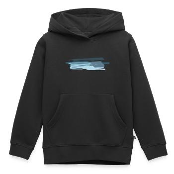 linie strichblau linien striche linie strich - Kinder Premium Organic Hoodie - Schwarz - Vorne - AI Model Kid Male (0cm)