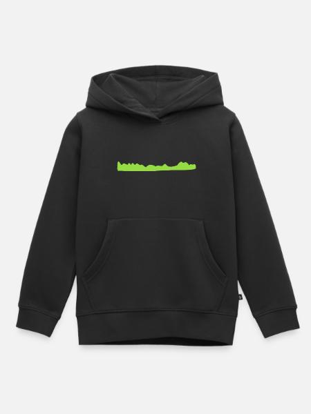 grass linie symbol form - Kinder Premium Organic Hoodie - Schwarz