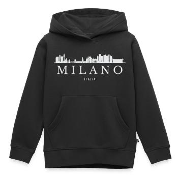 Mailand Skyline, Mailand, Italien - Kinder Premium Organic Hoodie - Schwarz - Vorne - AI Model Kid Male (0cm)