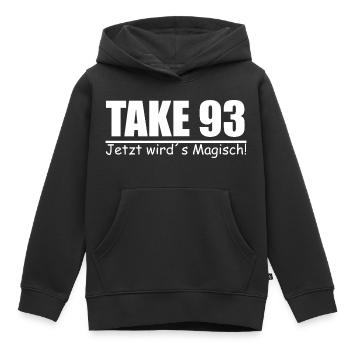 Take 93 Jetzt wird´s Magisch! - Kinder Premium Organic Hoodie - Schwarz - Vorne - AI Model Kid Male (0cm)