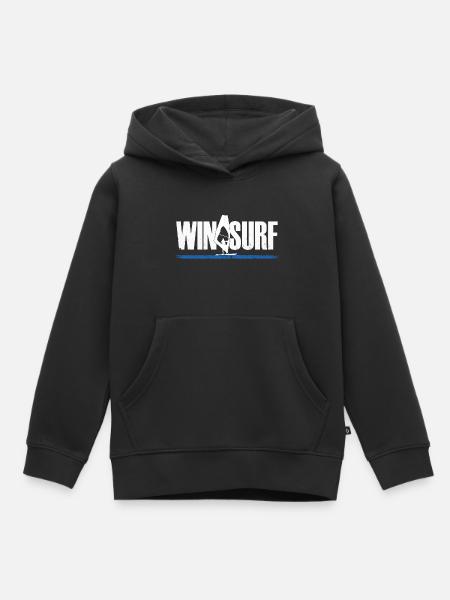 Windsurf planche à voile Windsurf - Sweat Premium à capuche enfant bio - noir