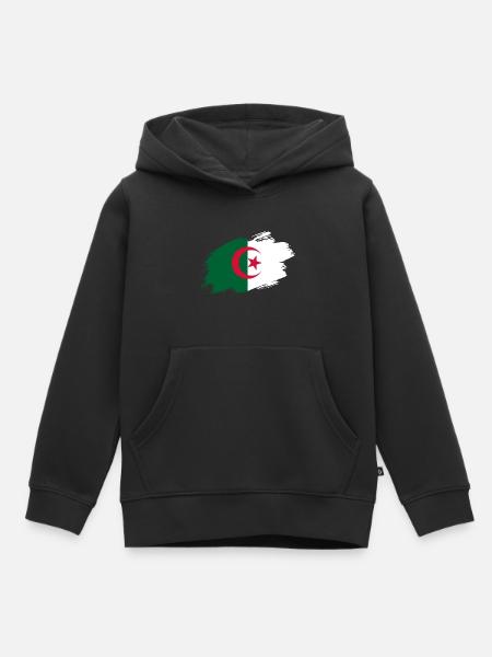 Algerien algerisch Flagge Fahne - Kinder Premium Organic Hoodie - Schwarz