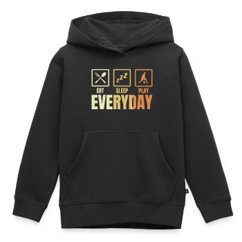 Basketballer Täglicher Zeitplan - Kinder Premium Organic Hoodie - Schwarz - Vorne - AI Model Kid Male (0cm)