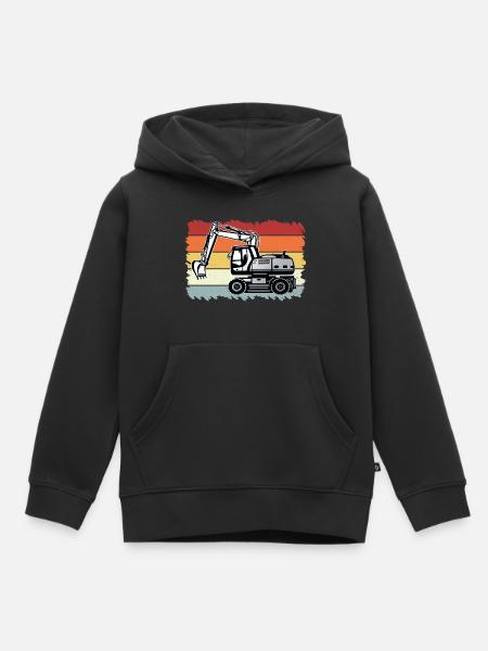 Bagger - Kinder Premium Organic Hoodie - Schwarz