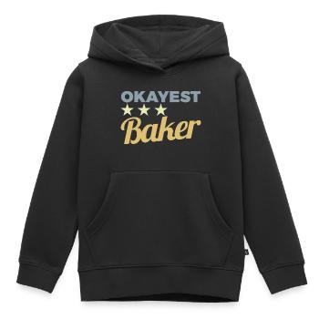 Boulanger moyen - Sweat Premium à capuche enfant bio - noir - Devant - AI Model Kid Male (0cm)
