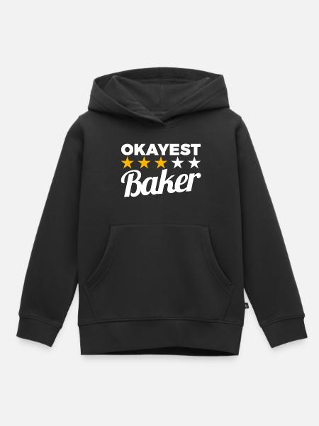 Okayest Baker - Kinder Premium Organic Hoodie - Schwarz