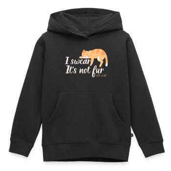 Es ist kein Pelz, es ist Kunst – eine lustige rote Katze - Kinder Premium Organic Hoodie - Schwarz - Vorne - AI Model Kid Male (0cm)