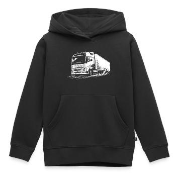 Titan de l’autoroute - Sweat Premium à capuche enfant bio - noir - Devant - AI Model Kid Male (0cm)