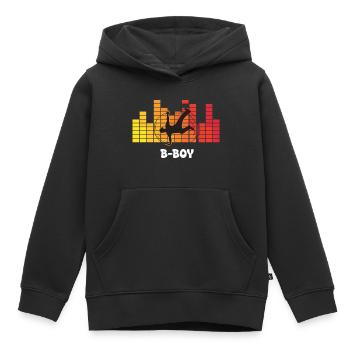 B-Boy Breakdance Streetstyle Hip Hop DJ Dance - Sweat Premium à capuche enfant bio - noir - Devant - AI Model Kid Male (0cm)