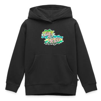 San Diego - Sweat Premium à capuche enfant bio - noir - Devant - AI Model Kid Male (0cm)