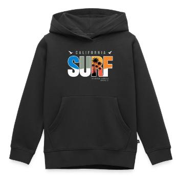 Surf California Palm Sunset - Kinder Premium Organic Hoodie - Schwarz - Vorne - AI Model Kid Male (0cm)