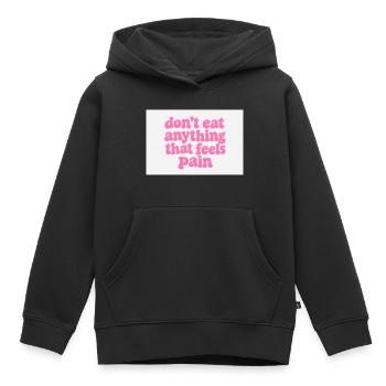 Werde vegan und rette die Tiere - Kinder Premium Organic Hoodie - Schwarz - Vorne - AI Model Kid Male (0cm)
