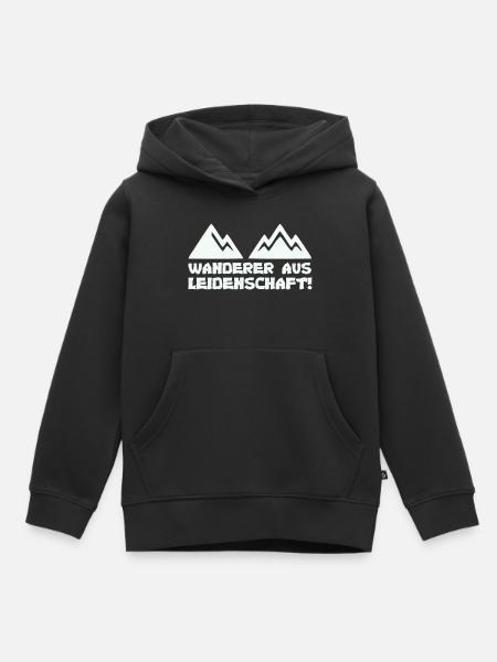 Wanderer aus Leidenschaft - Kinder Premium Organic Hoodie - Schwarz