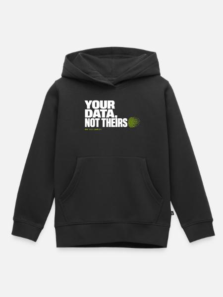 Deine Daten, nicht ihre - Kinder Premium Organic Hoodie - Schwarz
