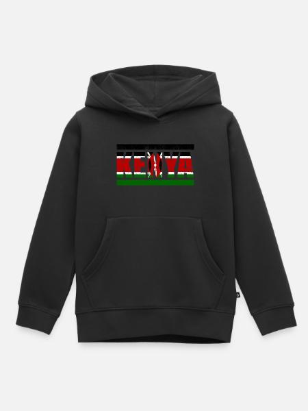 Kenia - Kinder Premium Organic Hoodie - Schwarz