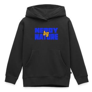 Nerd Nerdy par nature - Sweat Premium à capuche enfant bio - noir - Devant - AI Model Kid Male (0cm)