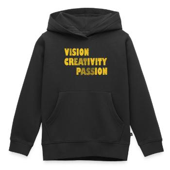 Vision Creativity Passion Adult Joke - Kinder Premium Organic Hoodie - Schwarz - Vorne - AI Model Kid Male (0cm)