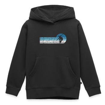 Skateboarder Skateboard Skater Skate Skateing - Sweat Premium à capuche enfant bio - noir - Devant - AI Model Kid Male (0cm)