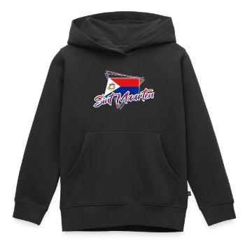 Sint Maarten - Sweat Premium à capuche enfant bio - noir - Devant - AI Model Kid Male (0cm)