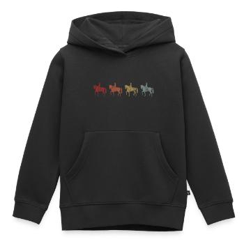 Dressur Dressurreiten Dressurreiter Reiten Pferd - Kinder Premium Organic Hoodie - Schwarz - Vorne - AI Model Kid Male (0cm)
