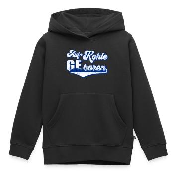 Auf Kohle geboren | Gelsenkirchen Ruhrpott - Kinder Premium Organic Hoodie - Schwarz - Vorne - AI Model Kid Male (0cm)