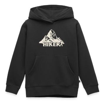 Wanderer - Bergwanderung [Weiß] - Kinder Premium Organic Hoodie - Schwarz - Vorne - AI Model Kid Male (0cm)