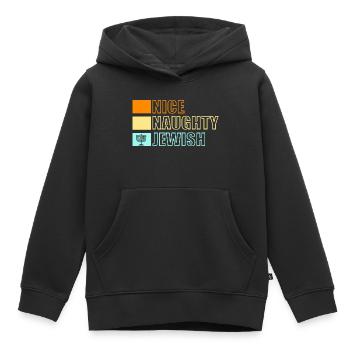 Hanukkah Chanukkah Hanukah - Kids Premium Organic Hoodie - black - Front - AI Model Kid Male (0cm)