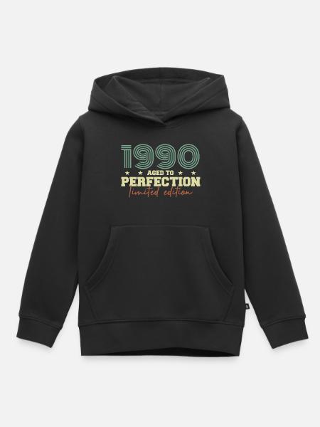1990 - Kinder Premium Organic Hoodie - Schwarz