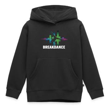 Breakdance Streetstyle Hip Hop DJ Dance - Sweat Premium à capuche enfant bio - noir - Devant - AI Model Kid Male (0cm)