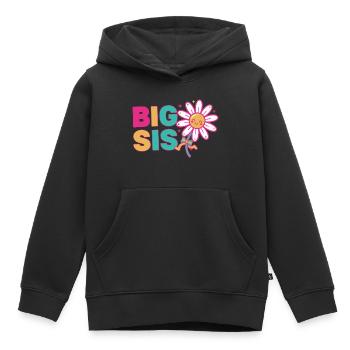 Geschlechterenthüllung BIG SIS Big Sister Babyparty - Kinder Premium Organic Hoodie - Schwarz - Vorne - AI Model Kid Male (0cm)