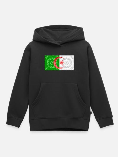 Algerien - Kinder Premium Organic Hoodie - Schwarz