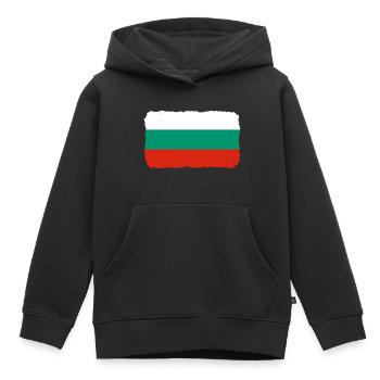 Drapeau bulgare Drapeau bulgare Sables d’or - Sweat Premium à capuche enfant bio - noir - Devant - AI Model Kid Male (0cm)