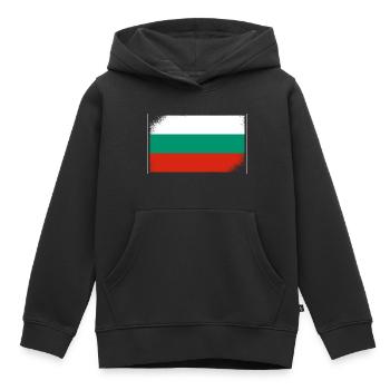 Drapeau bulgare Drapeau bulgare Sables d’or - Sweat Premium à capuche enfant bio - noir - Devant - AI Model Kid Male (0cm)
