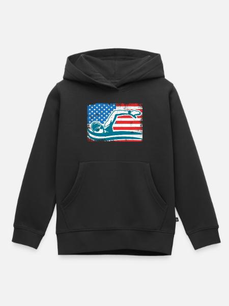 4. Juli Schwimmen - Kinder Premium Organic Hoodie - Schwarz