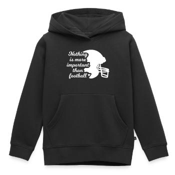 Football Inspiration - Sweat Premium à capuche enfant bio - noir - Devant - AI Model Kid Male (0cm)