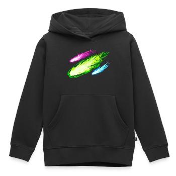 Explosion von bunten Drachen - Kinder Premium Organic Hoodie - Schwarz - Vorne - AI Model Kid Male (0cm)