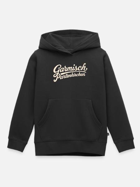 Garmisch-Partenkirchen Schriftzug - Kinder Premium Organic Hoodie - Schwarz