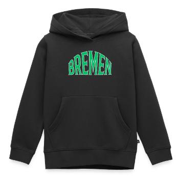 Brême - Sweat Premium à capuche enfant bio - noir - Devant - AI Model Kid Male (0cm)