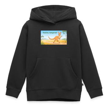 TOODLES KANGAROO - Kinder Premium Organic Hoodie - Schwarz - Vorne - AI Model Kid Male (0cm)