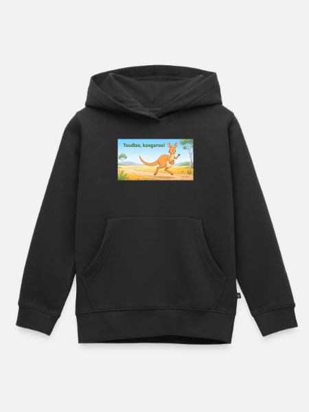 TOODLES KANGAROO - Kinder Premium Organic Hoodie - Schwarz