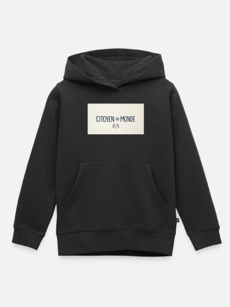 Citoyen du Monde - Kosmopolit beschenken - Kinder Premium Organic Hoodie - Schwarz