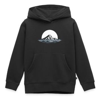 Majesté de la montagne - Sweat Premium à capuche enfant bio - noir - Devant - AI Model Kid Male (0cm)