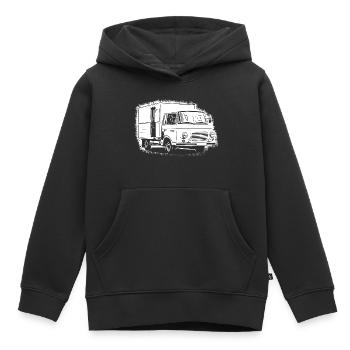 Barka's panel van GDR - Kids Premium Organic Hoodie - black - Front - AI Model Kid Male (0cm)