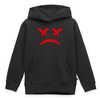 XX Triste Émotion - Sweat Premium à capuche enfant bio - noir - Devant - AI Model Kid Male (0cm)
