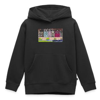 Erfurt, Historic Krämerbrücke - Kids Premium Organic Hoodie - black - Front - AI Model Kid Male (0cm)