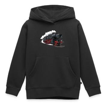 Dampf-Lokomotive 52 8154 - Kinder Premium Organic Hoodie - Schwarz - Vorne - AI Model Kid Male (0cm)