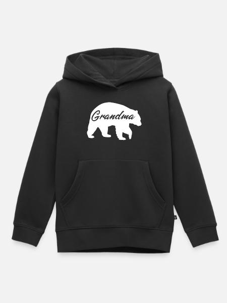 Grandma Bear süßes Geschenkhemd - Kinder Premium Organic Hoodie - Schwarz